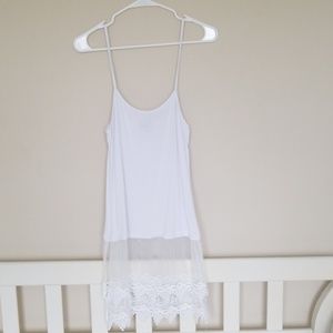 Peek A Boot Tops - White Lace Undershirt Peek A Boot Tops - White Lace Undershirt